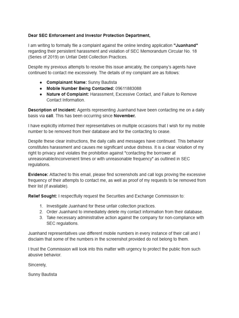 SEC Enforcement and Investor Protection Department | PDF