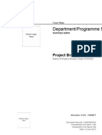 Department/Programme Name: Project Brief