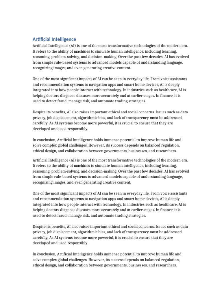 Understanding Artificial Intelligence Impact | PDF | Artificial ...