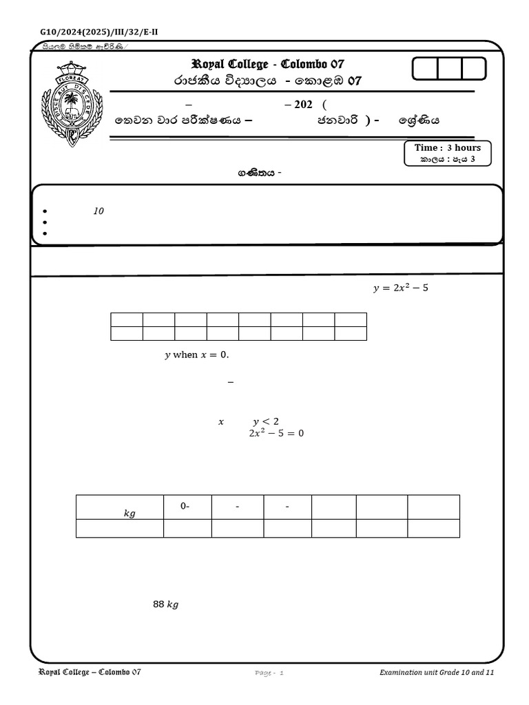 RC 2024 3rd term Grade_10_part_2_ | PDF | Mathematics