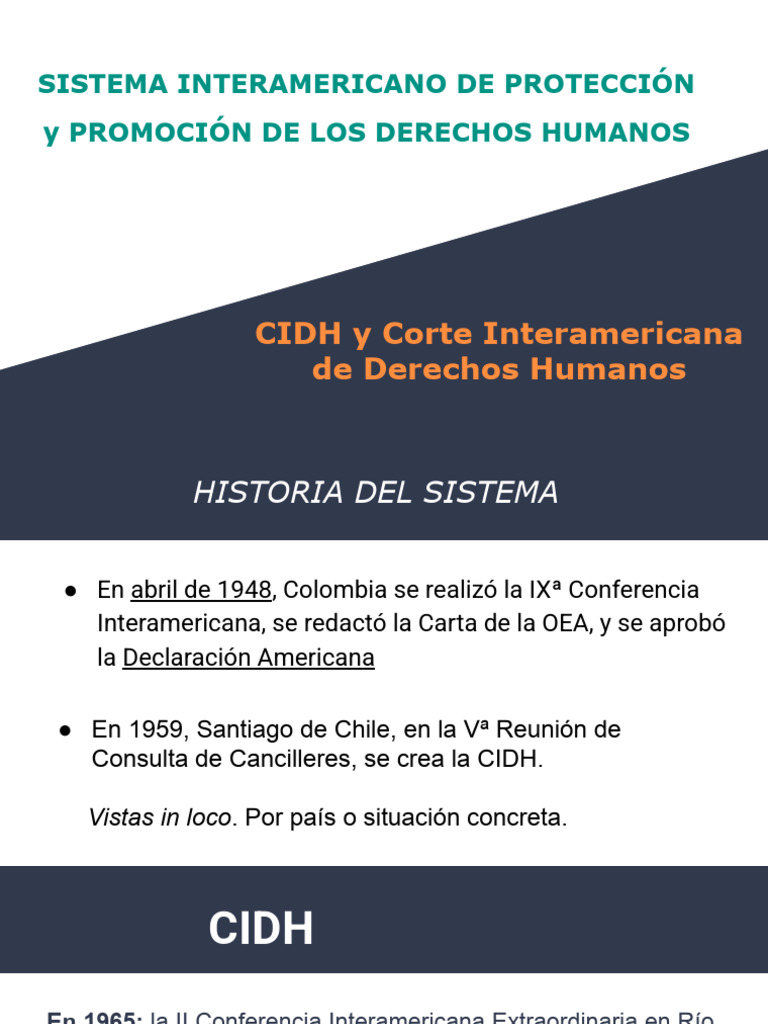 Historia y Funciones de la CIDH | PDF | Gobierno y personalidad | Gobierno