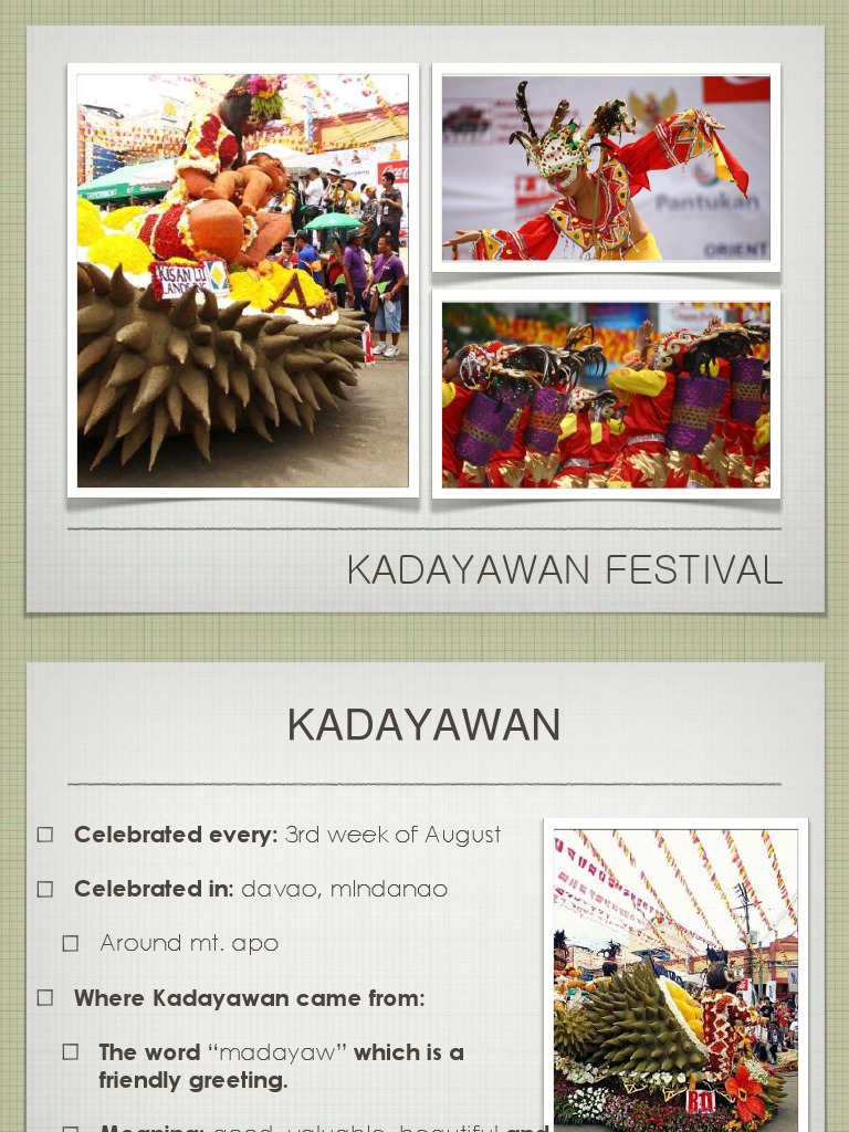 Kadayawan Festival: Meaning and Celebration | PDF