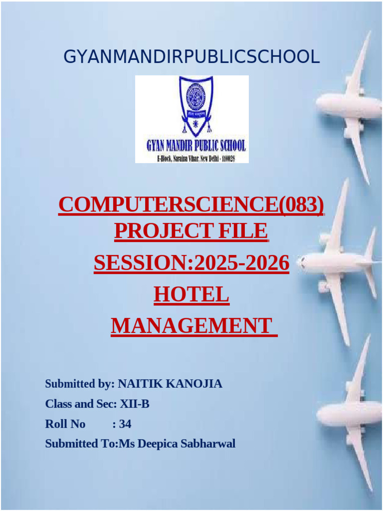 Sample Computer Scienec Project File 2025 | PDF