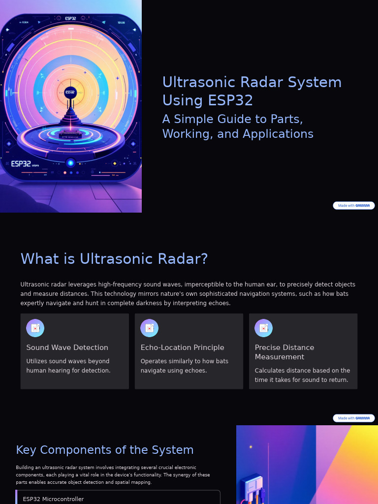 Ultrasonic Radar with ESP32 Guide | PDF | Radar | Ultrasound