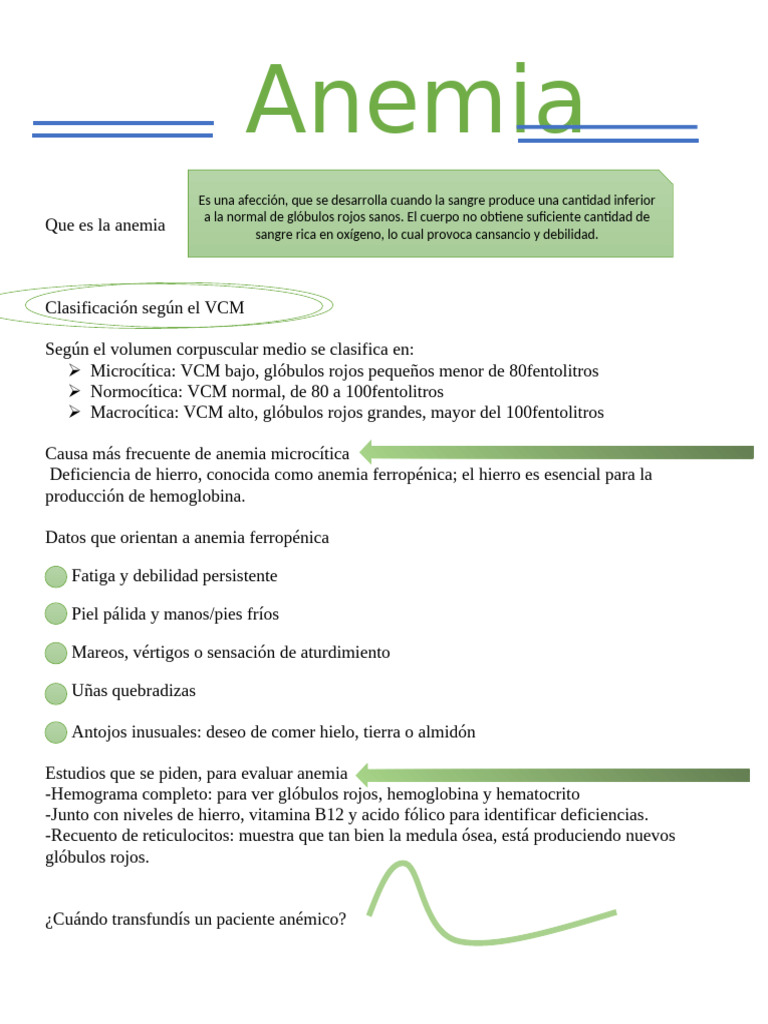 Guía Completa sobre Anemia y Tipos | PDF | Anemia | Glóbulo rojo