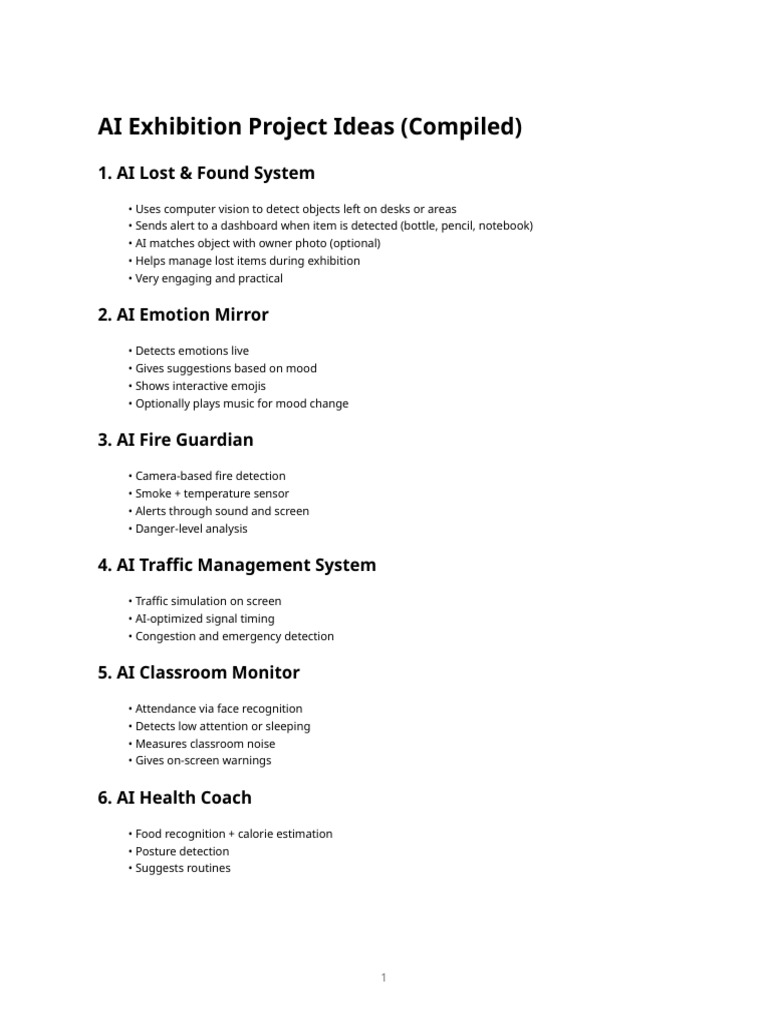 Innovative AI Exhibition Project Ideas | PDF | Artificial Intelligence ...