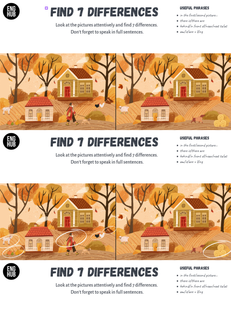 A1-B1 Find 7 Differences Autumn Edition | PDF
