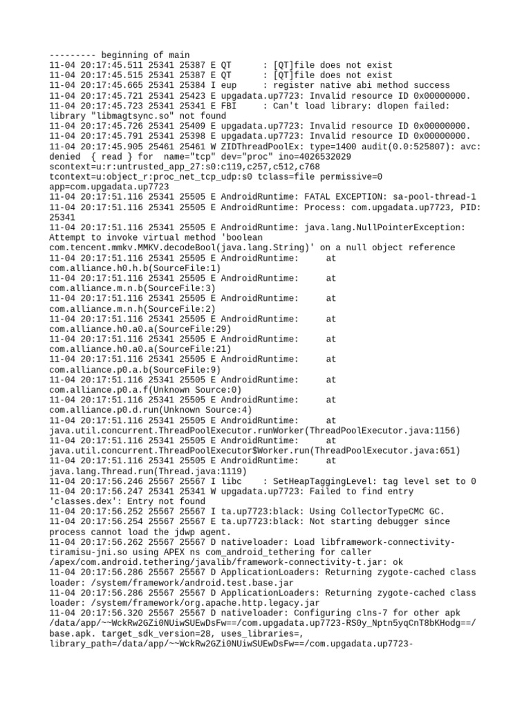 App Error Log Analysis for Upgadata | PDF | Computer Architecture ...