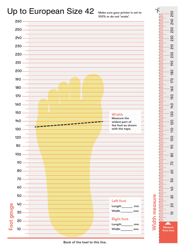 Foot Measurement Guide for Sizing | PDF | Length