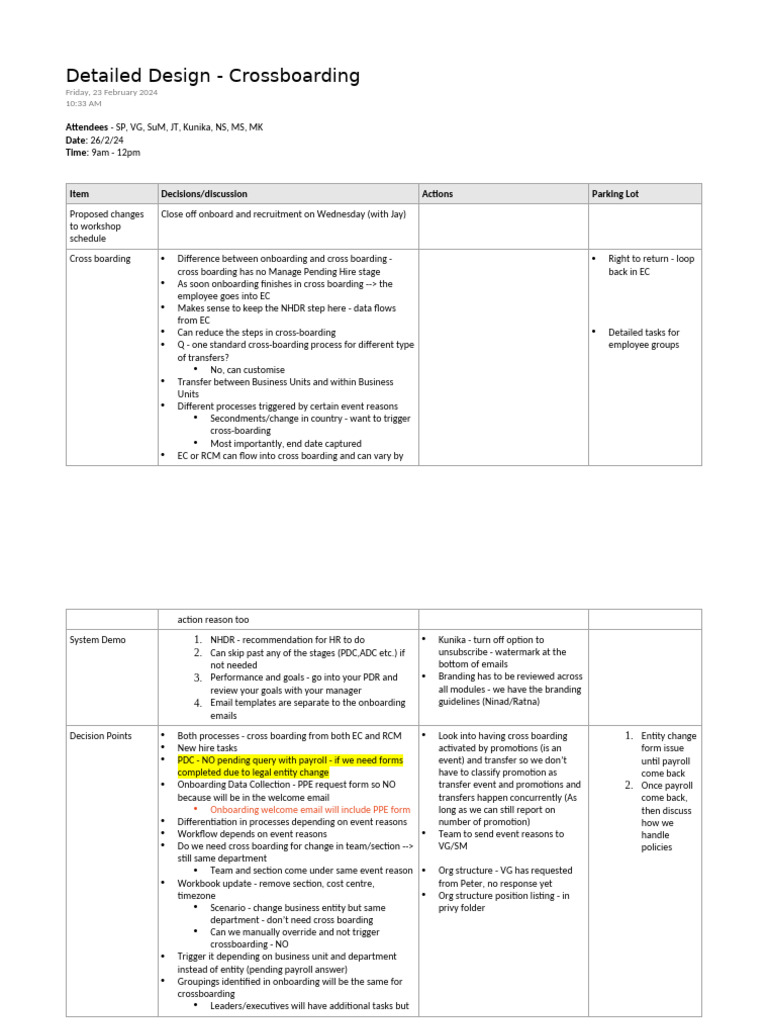 Crossboarding Process Design Overview | PDF | Computing