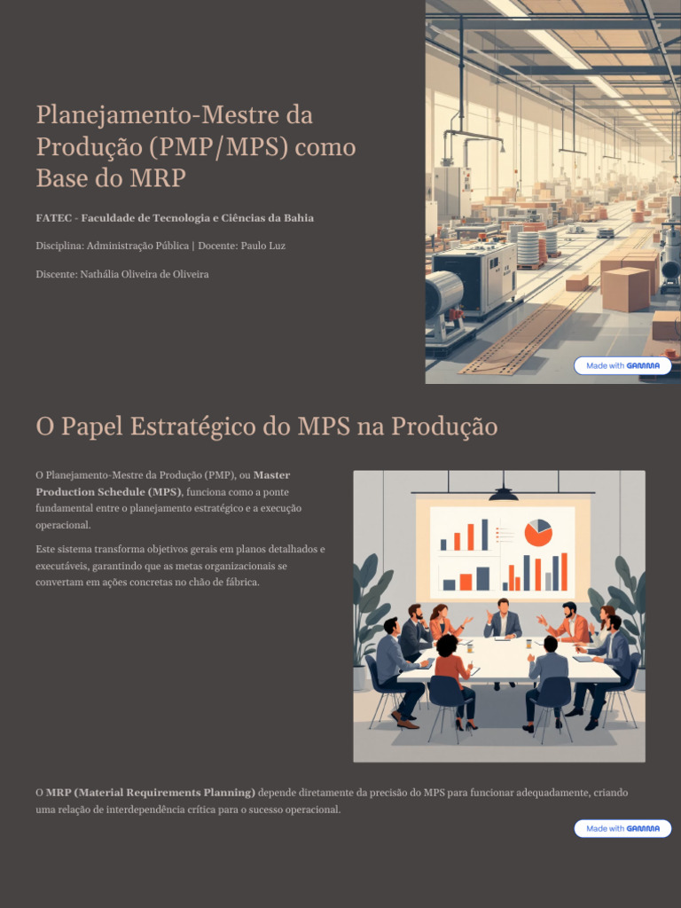MPS: Base para Sucesso do MRP | PDF | Despesa | Economias