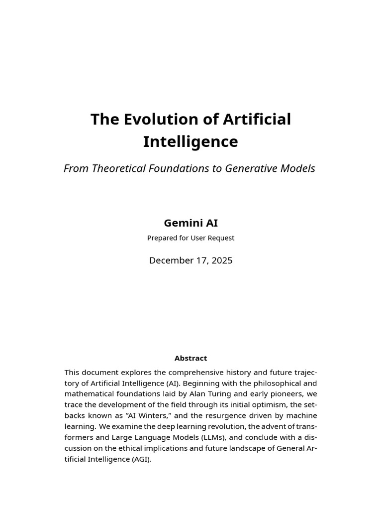 History and Future of Artificial Intelligence | PDF | Artificial ...