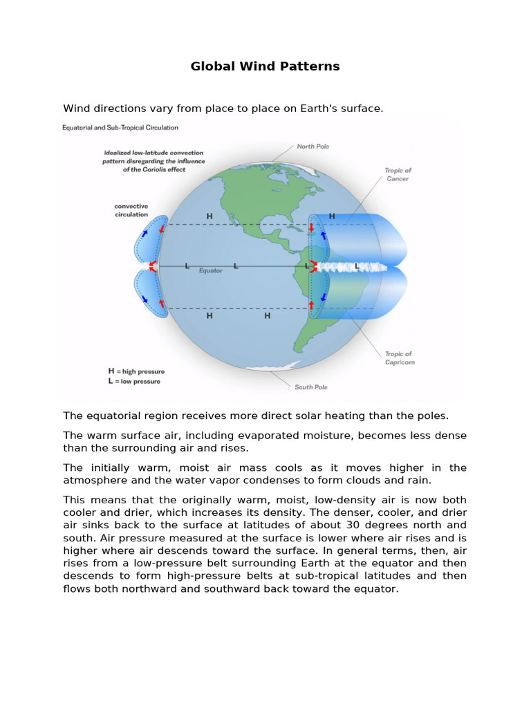 Understanding Global Wind Patterns | PDF