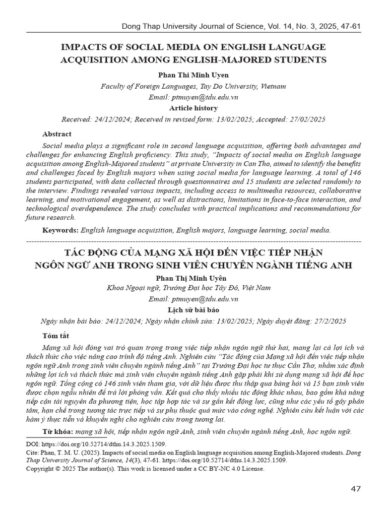 Social Media's Impact on English Learning | PDF | Learning | Language ...