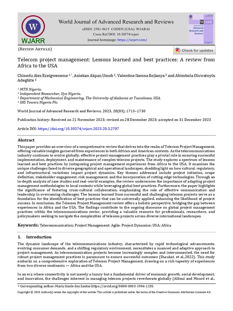 8_Telecom Project Management-Lessons Learned and Best Practices-A ...