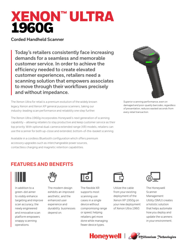Honeywell Xenon Ultra 1960G Scanner Overview | PDF | Image Scanner ...