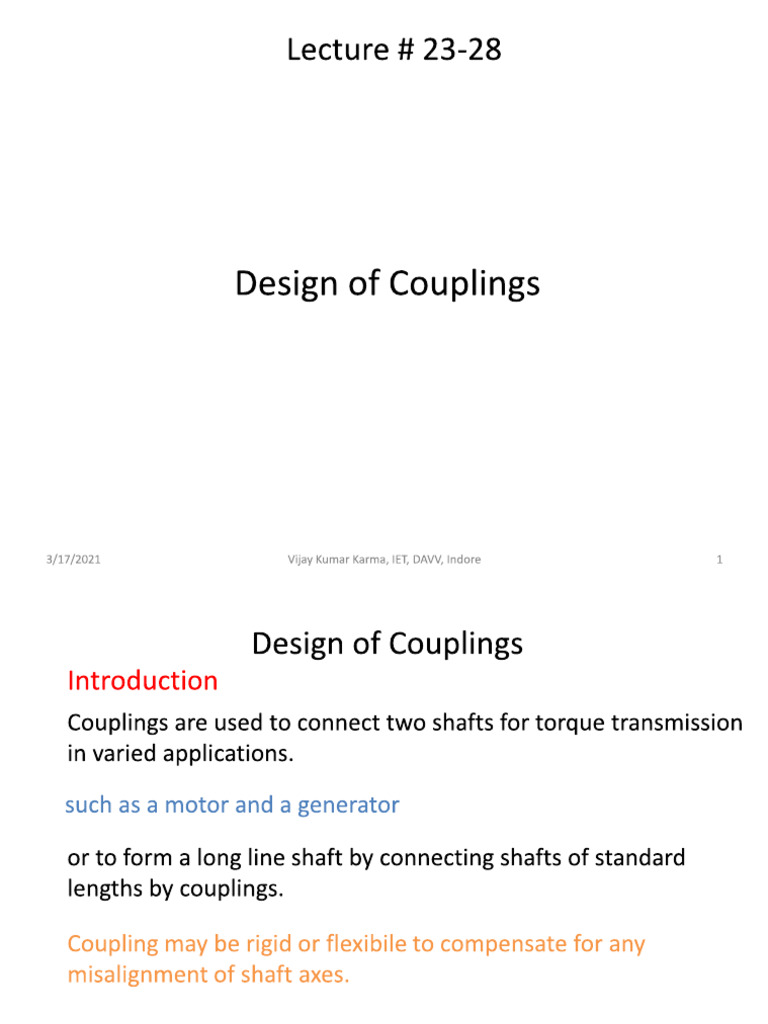 Coupling | PDF