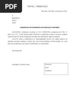 Modelo Carta de Cancelamento  Business  Governo