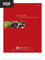 Mba Brochure LUMS