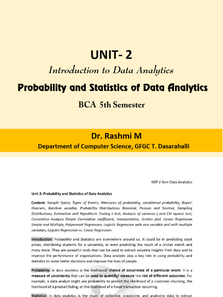 Introduction to Data Analytics Basics | PDF
