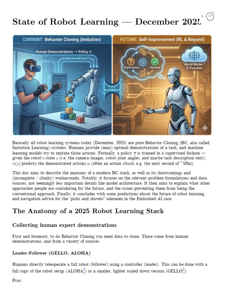 2025 Behavior Cloning in Robot Learning | PDF | Simulation | Robot