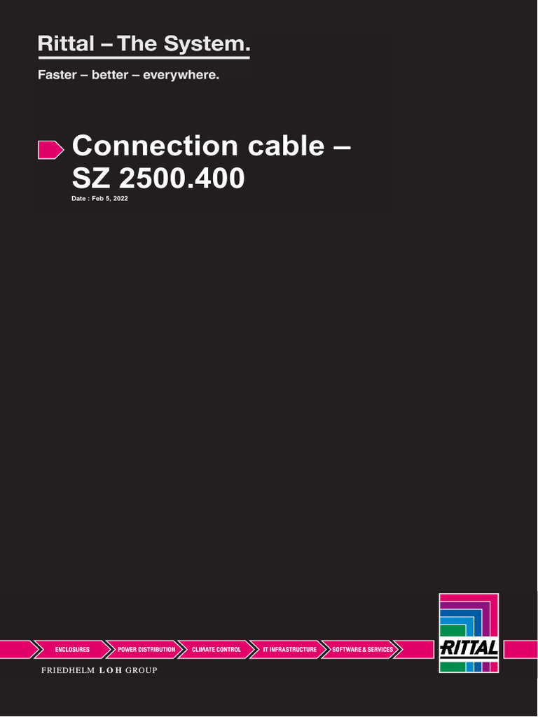 SZ 2500.400 Connection Cable Specs | PDF