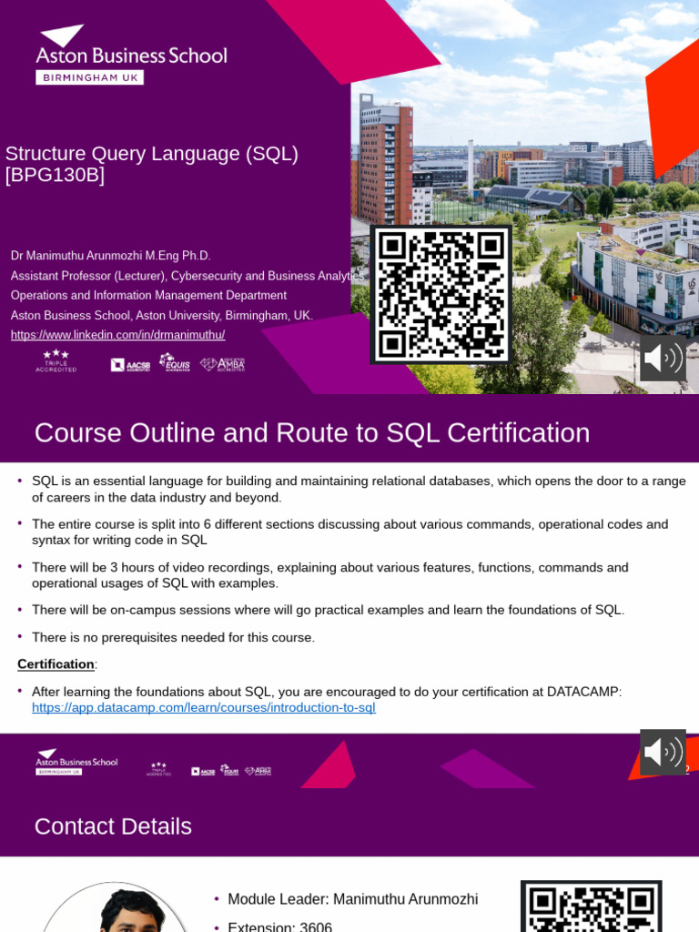 SQL Course Outline and Certification Guide | PDF | Databases ...