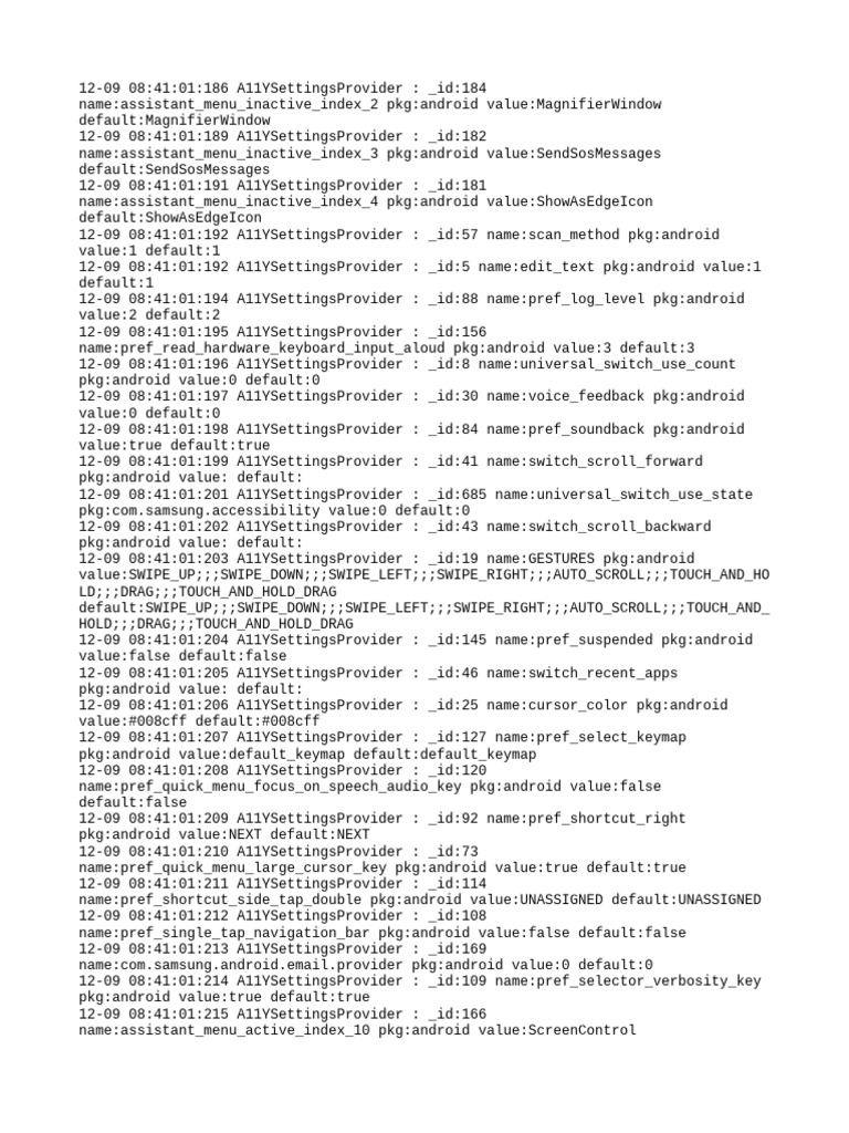 a11yProvider Log | PDF | Computing | Mobile Telecommunications User ...