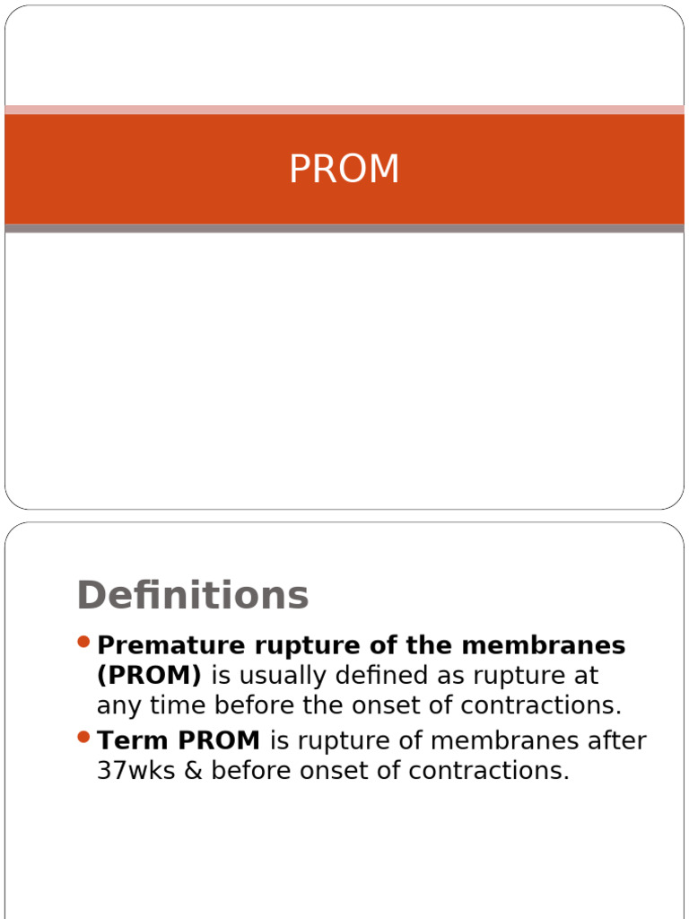 Understanding Premature Rupture of Membranes | PDF | Childbirth ...