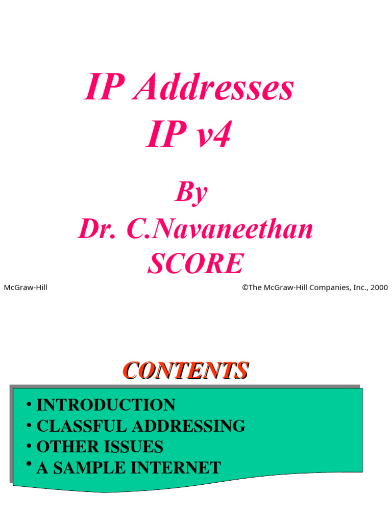 Understanding IPv4 Addressing Basics | PDF | Multicast | Ip Address