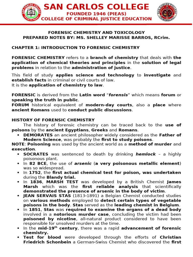 Introduction to Forensic Chemistry | PDF | Morphine | Stimulant