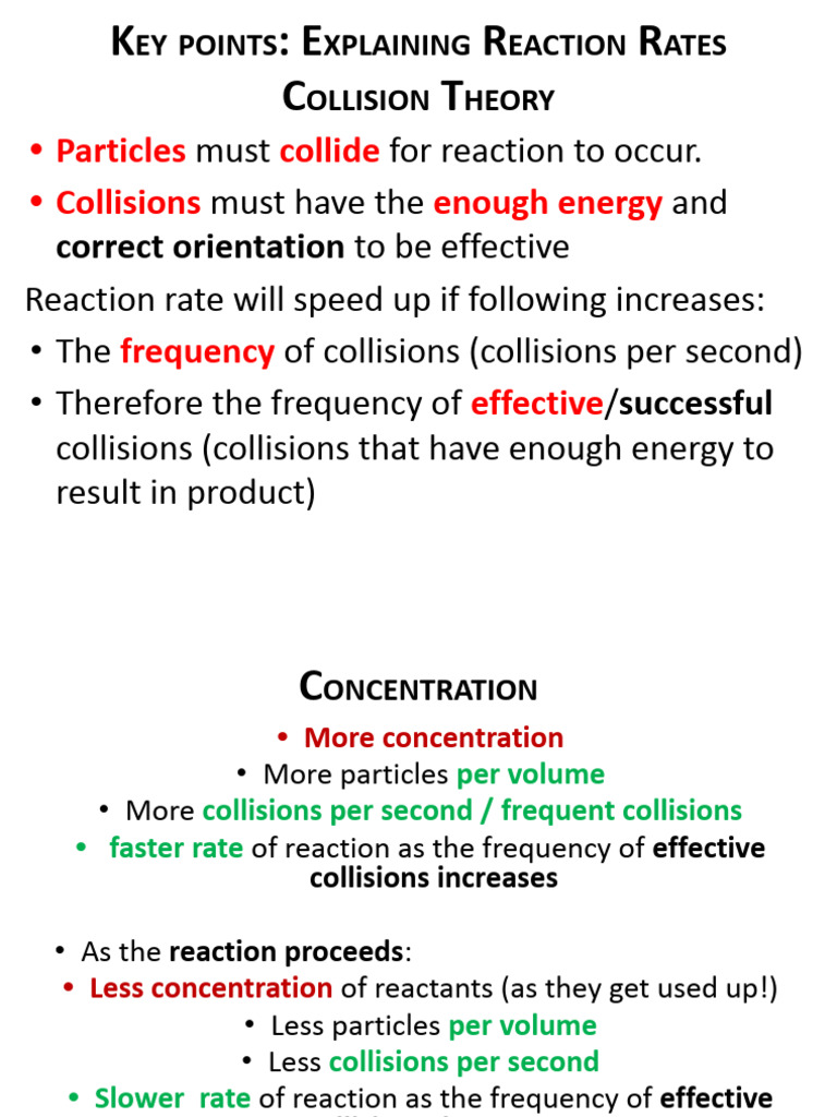 Factors Influencing Reaction Rates | PDF | Reaction Rate | Chemical ...