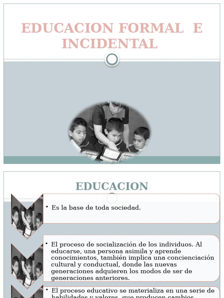 Educación Formal e Incidental: Claves y Comparativas | PDF ...