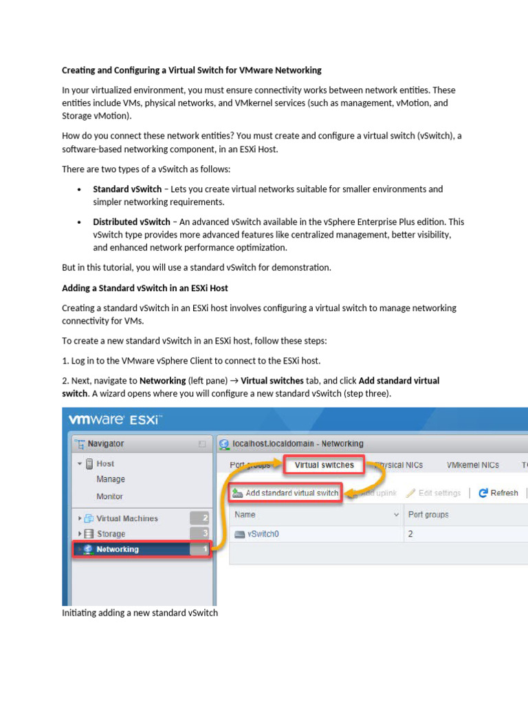 VMware Virtual Switch Configuration Guide | PDF | Computer Network ...