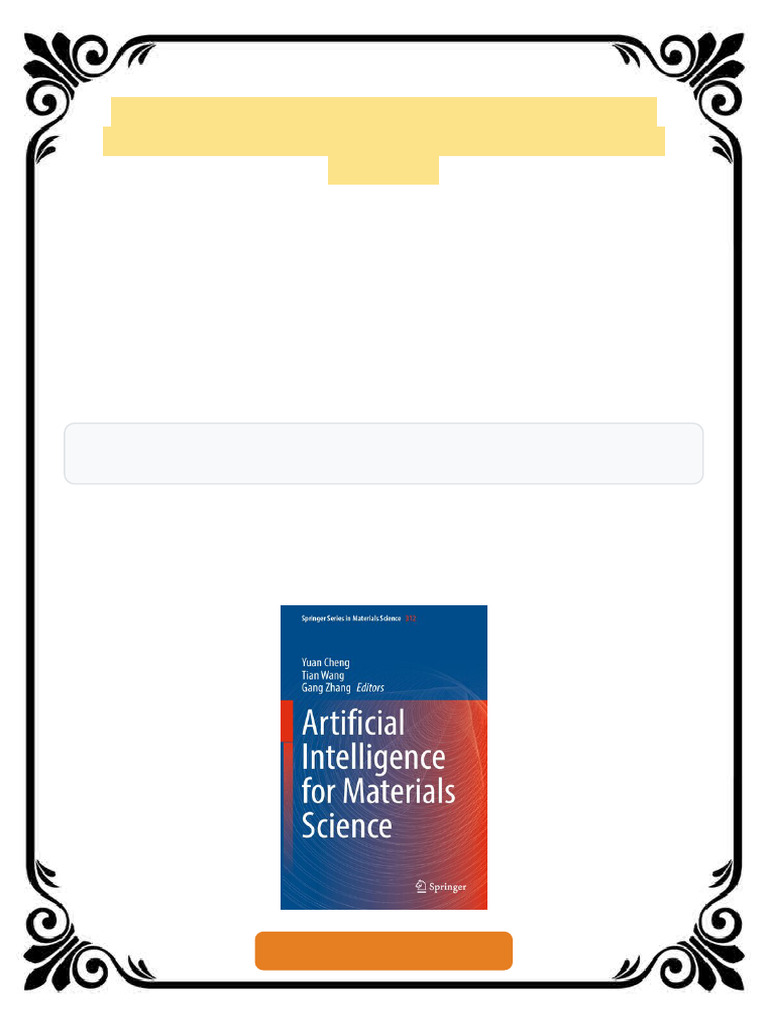 Artificial Intelligence For Materials Science Yuan Cheng Ebook ...