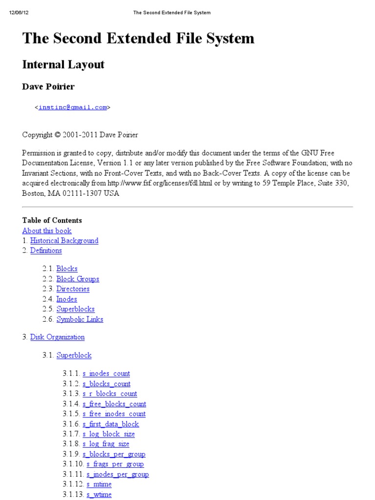 The Second Extended File System | PDF | File System | Utility Software