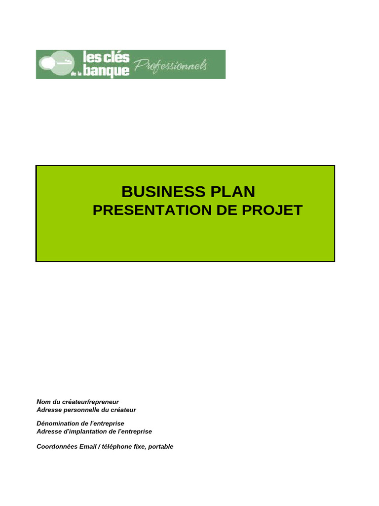 Business Plan pour Projet Immobilier BATECH | PDF | Fonds de roulement ...