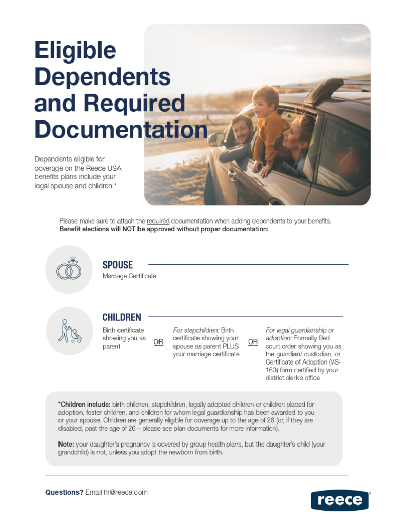 Eligible Dependents & Documentation Guide | PDF