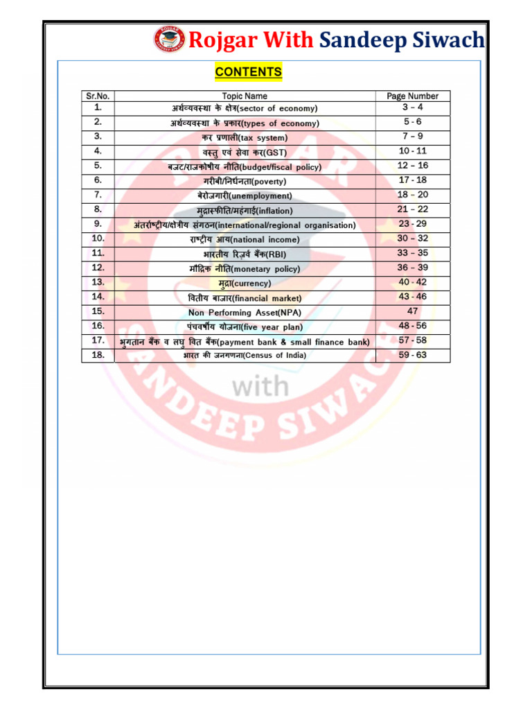 Rojgar With: Sandeep Siwach | PDF