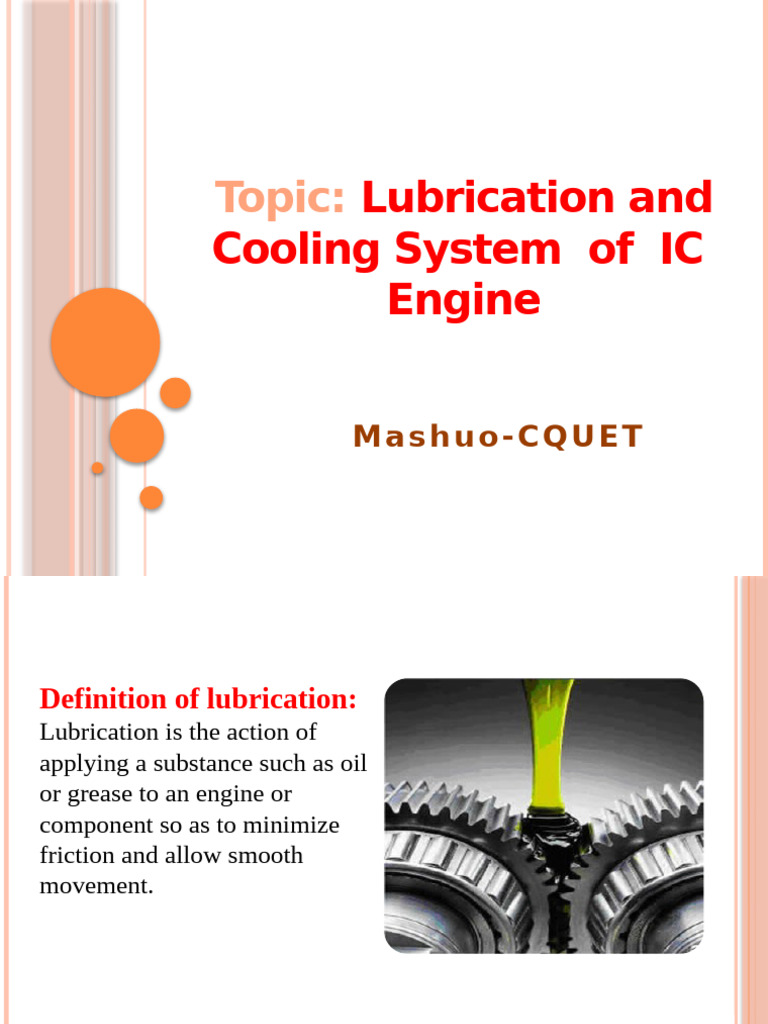 IC Engine Lubrication and Cooling Systems | PDF | Radiator | Pump