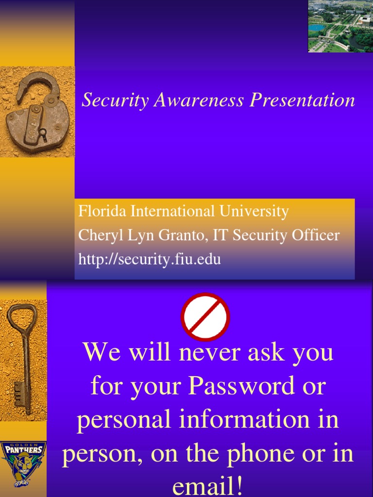FIU Security Awareness Training Guide | PDF | Computer Security | Security