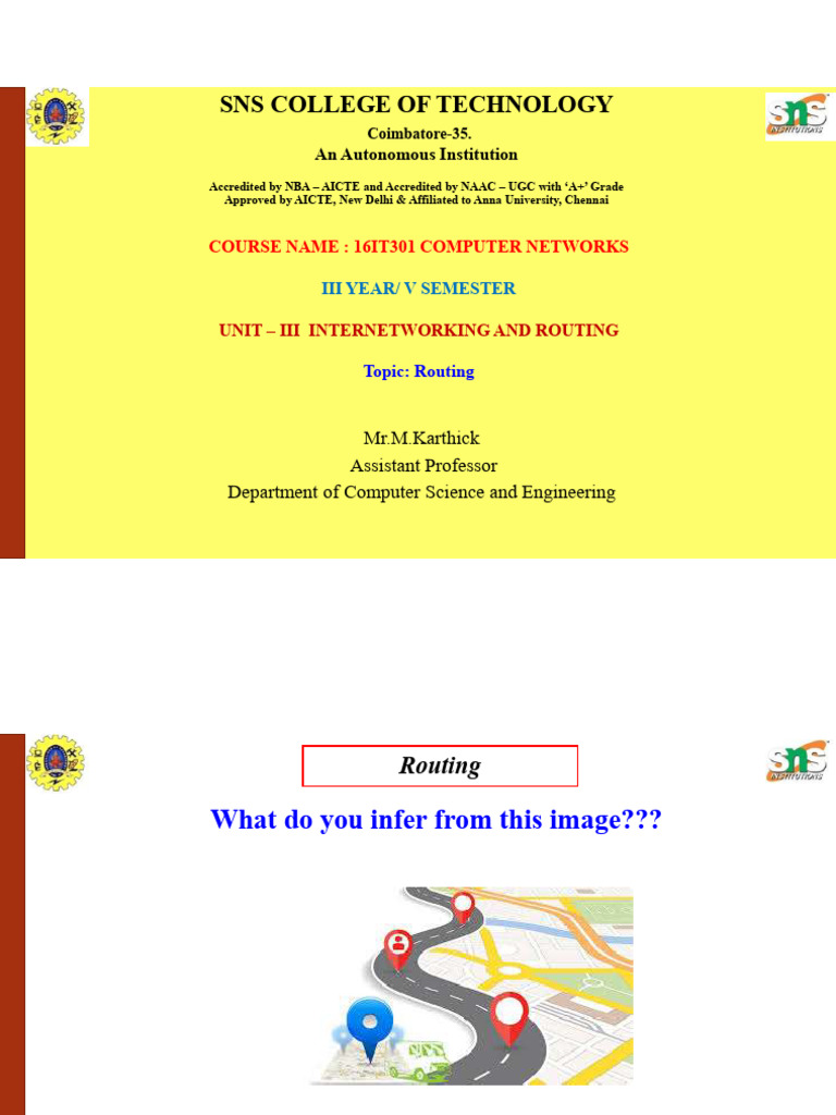 U3 Routing | PDF | Routing | Computer Network