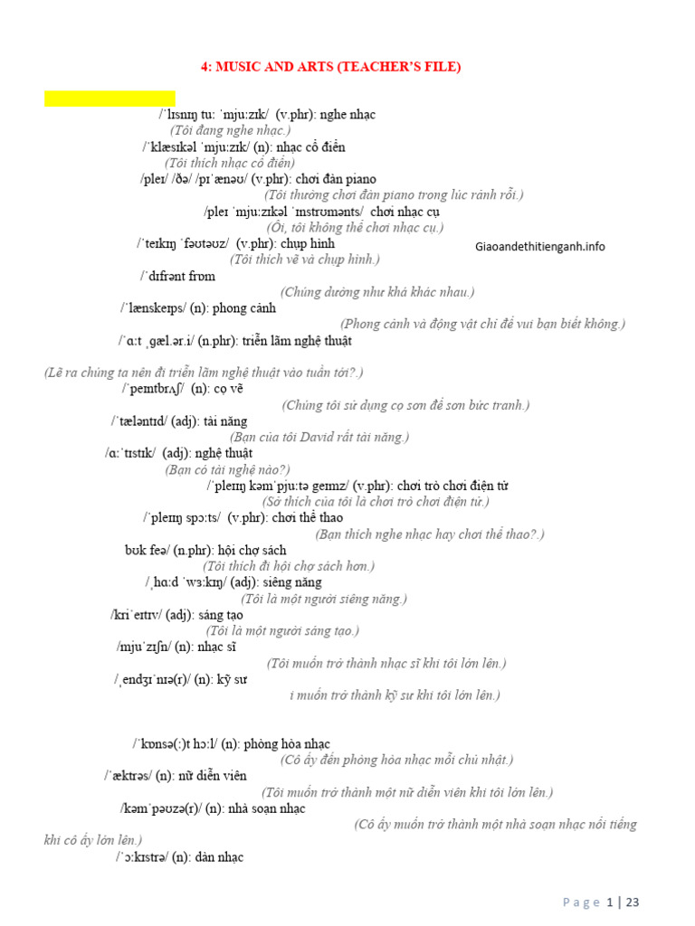 Unit 4 Global Success 7 GV | PDF