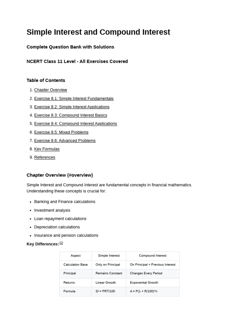 Simple vs Compound Interest Explained | PDF | Compound Interest | Interest
