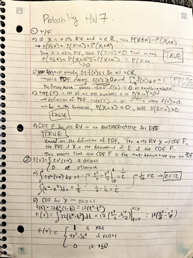 Probavility HW 7 | PDF