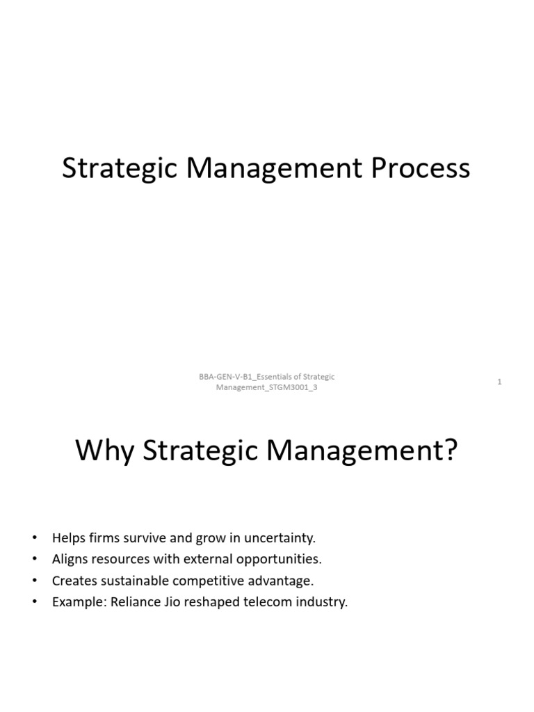 Strategic Management Process Overview | PDF | Strategic Management ...