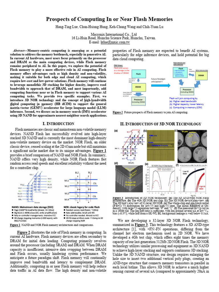 Flash Memory's Role in AI Computing | PDF | Flash Memory | Computer Memory