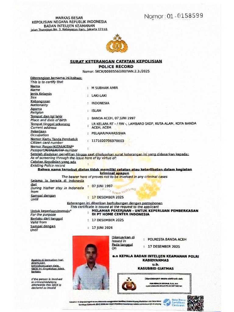 SKCK | PDF