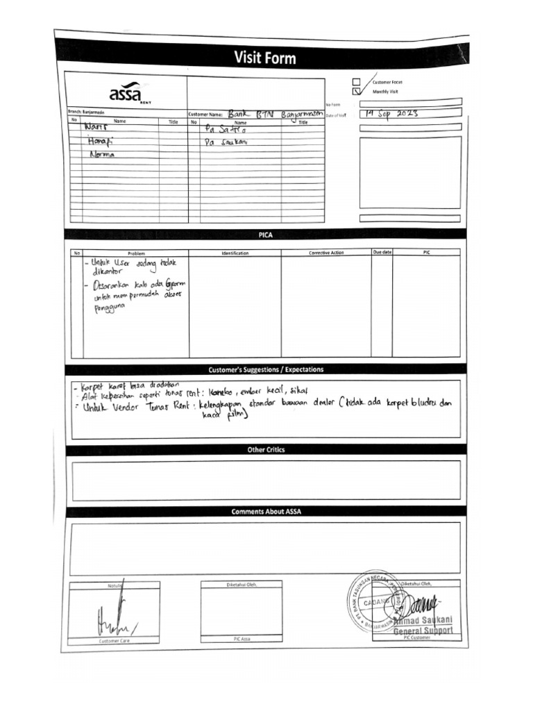 Visit Form | PDF