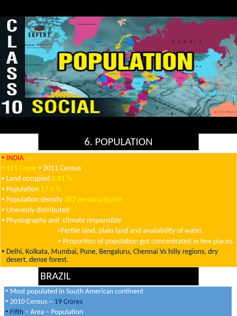 India and Brazil Population Overview | PDF
